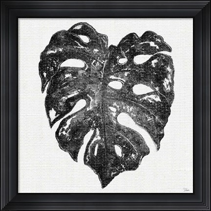 Framed Dark Leaf Palm II Print