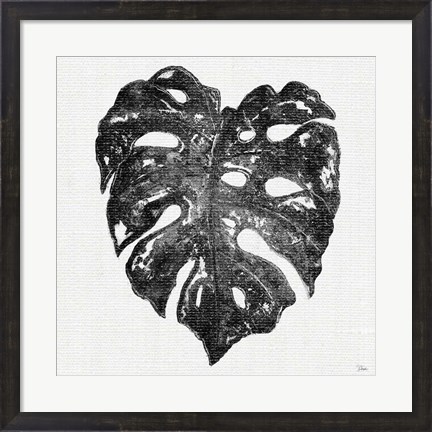 Framed Dark Leaf Palm II Print