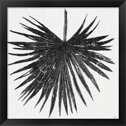 Framed Dark Leaf Palm I Print