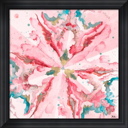 Framed Pink Constelllation Square Print