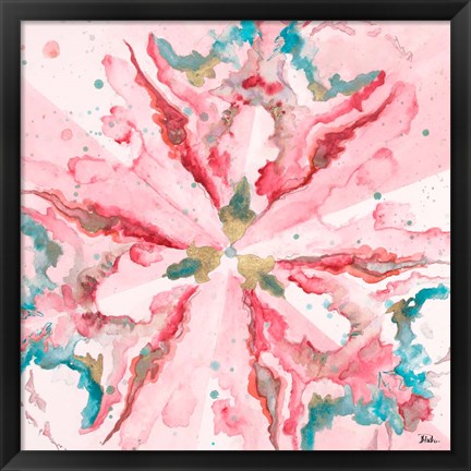 Framed Pink Constelllation Square Print