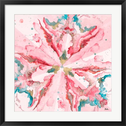 Framed Pink Constelllation Square Print