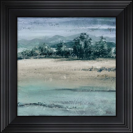 Framed Blue Forest Square II Print