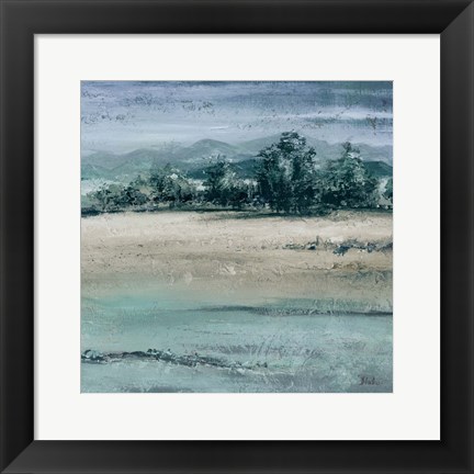 Framed Blue Forest Square II Print