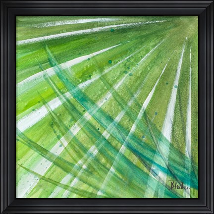 Framed Green Palms II Print