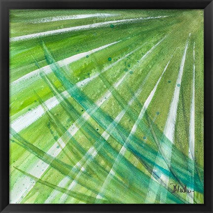 Framed Green Palms II Print