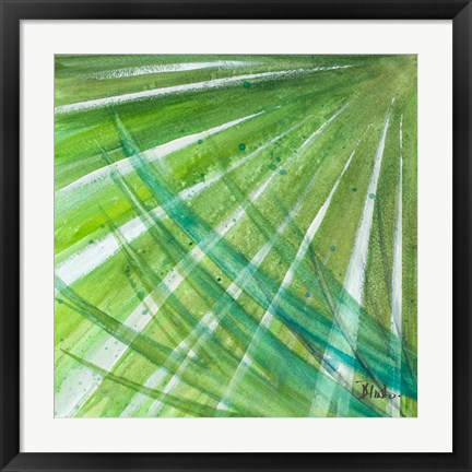 Framed Green Palms II Print