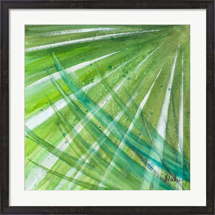 Framed Green Palms II Print
