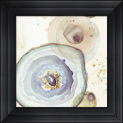 Framed Agates Flying Square I Print