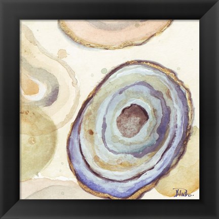 Framed Agates Flying Square II Print