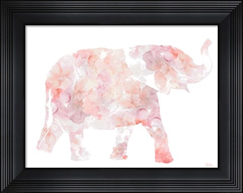 Framed Flowers In Elephant Print