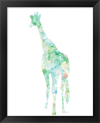 Framed Flowers in Giraffe Print