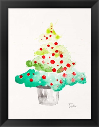 Framed Festive Tree Print