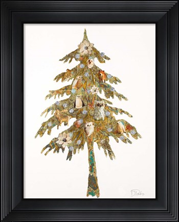 Framed Retro Tree Print