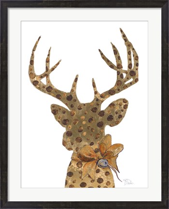 Framed Deer with Dots Print