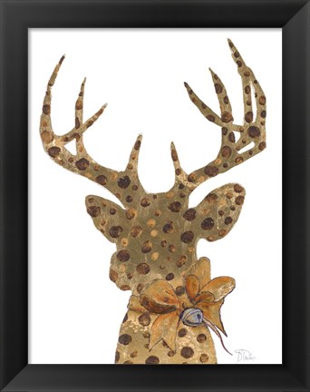 Framed Deer with Dots Print