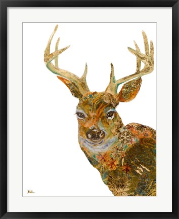 Framed Retro Deer Print