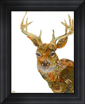 Framed Retro Deer Print