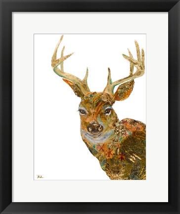 Framed Retro Deer Print