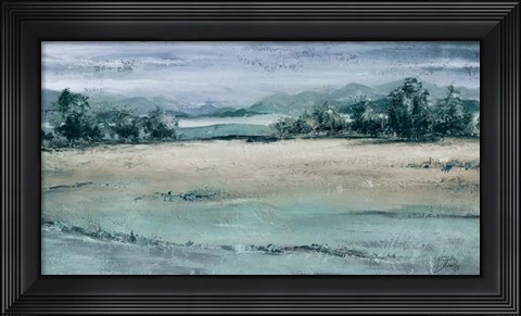 Framed Blue Forest Rectangle Print