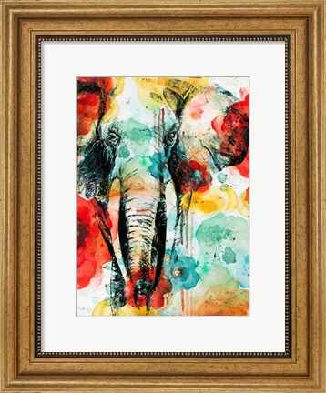 Framed Vibrant Elephant Print