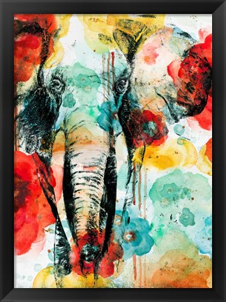 Framed Vibrant Elephant Print