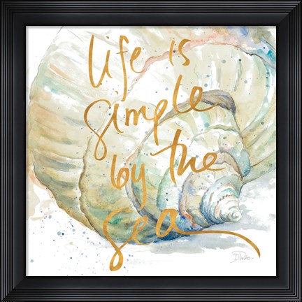 Framed Life is Simple by the Sea Print