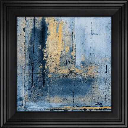 Framed Golden Blues I Print