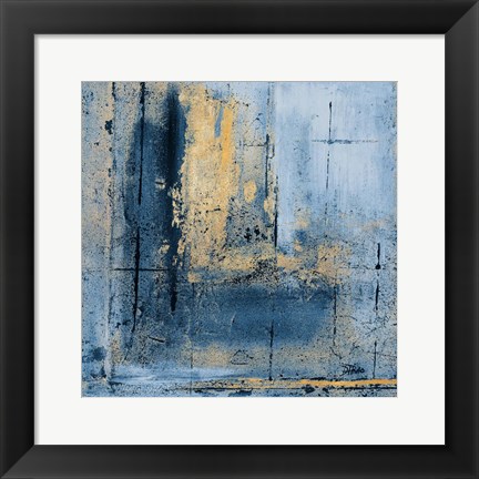 Framed Golden Blues I Print