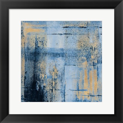 Framed Golden Blues II Print