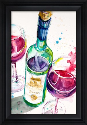 Framed Red and White Wine I Print