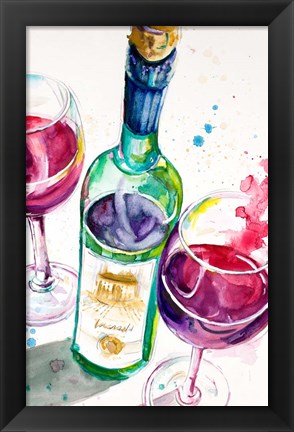 Framed Red and White Wine I Print