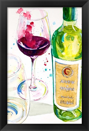 Framed Red and White Wine II Print