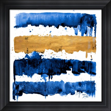 Framed Indigo Drips Print