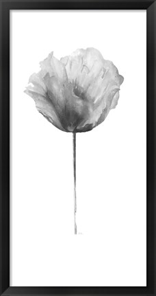 Framed Flower in Gray Panel II Print