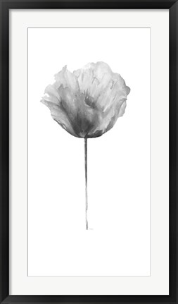 Framed Flower in Gray Panel II Print