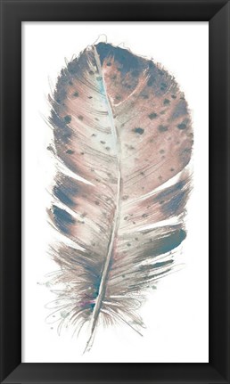 Framed Pastel Feather I Print