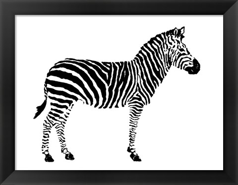 Framed Zebra Print