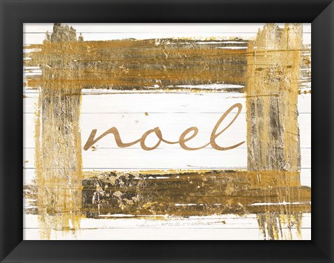 Framed Gold Noel Print