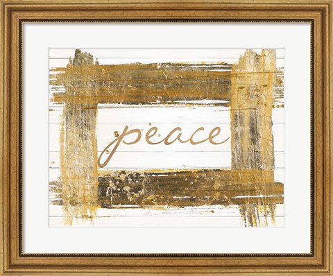 Framed Gold Peace Print