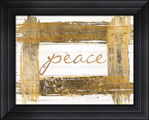 Framed Gold Peace Print