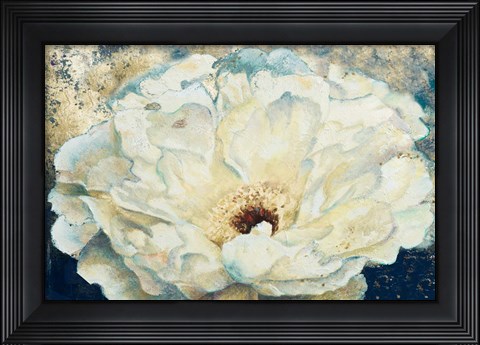 Framed Zuzu Peony of Navy and Gold Print