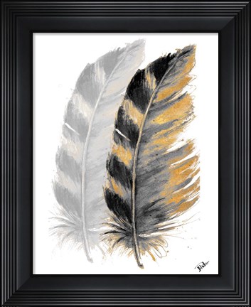 Framed Two Watercolor Feathers Print