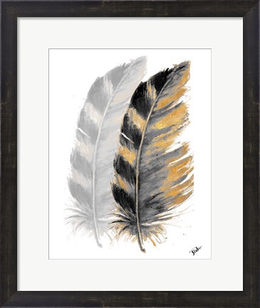 Framed Two Watercolor Feathers Print