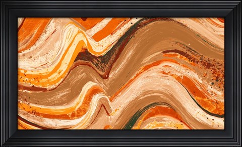 Framed New Concept Orange Abstract Print