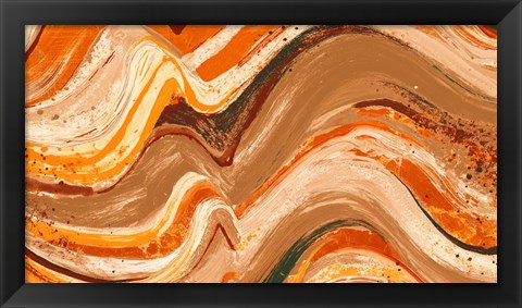 Framed New Concept Orange Abstract Print