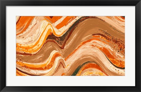 Framed New Concept Orange Abstract Print