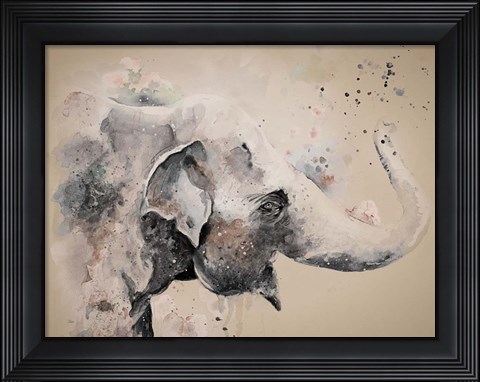 Framed Sandstone Elephant Print