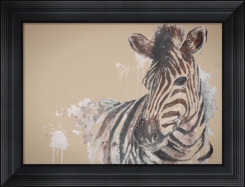 Framed Sandstone Zebra Print