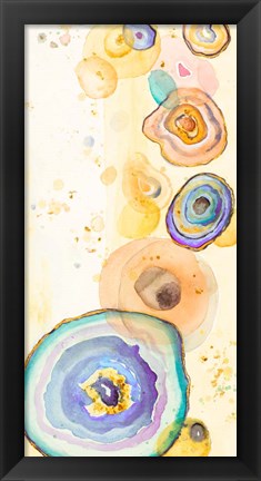 Framed Vibrant Agates Panel Print